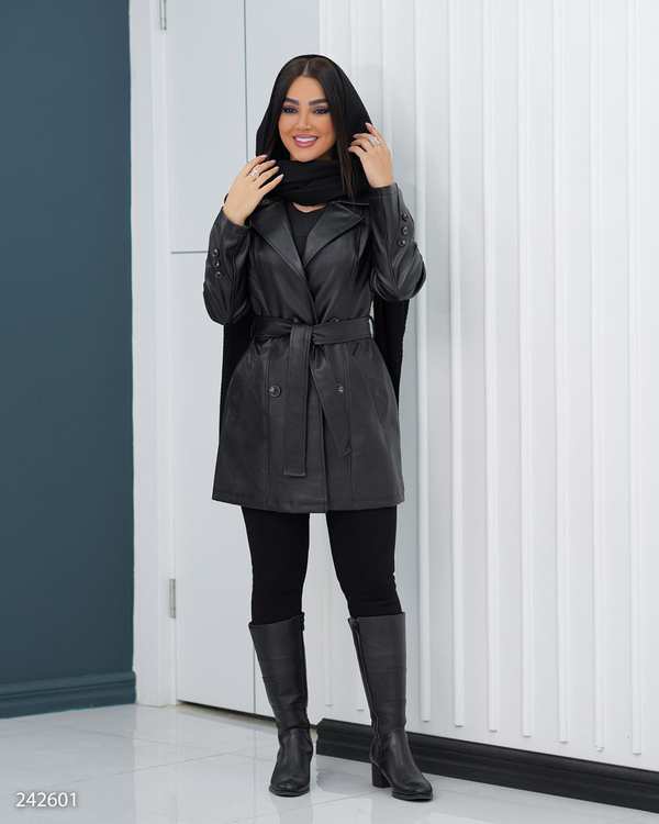 پالتو زنانه مشکی مدل گیلوا السانا Elsana کد 2426