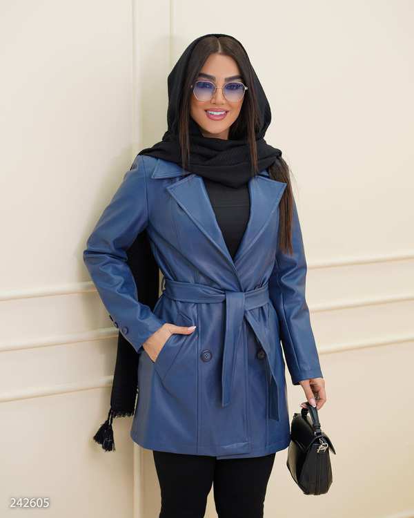 پالتو زنانه آبی نفتی مدل گیلوا السانا Elsana کد 2426