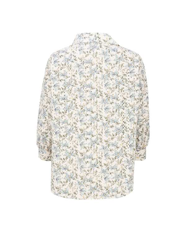 شومیز زنانه خامه دوزی کرم مدل آوانا السانا Elsana کد 2427 - تصویر 3