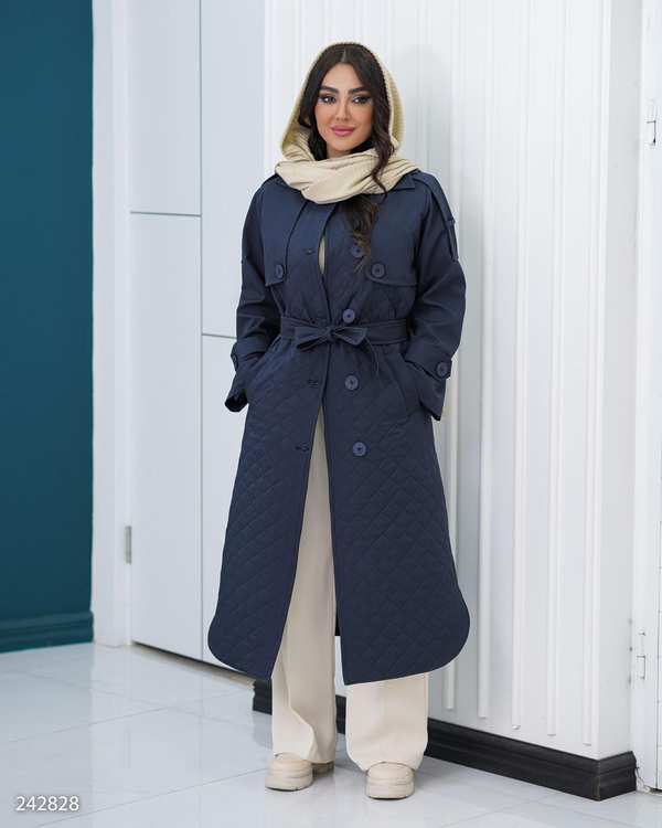 کاپشن زنانه سرمه ای تیره مدل لمیا السانا Elsana کد 2428