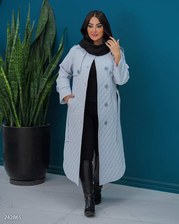 کاپشن زنانه آبی آسمانی مدل لمیا السانا Elsana کد 2428