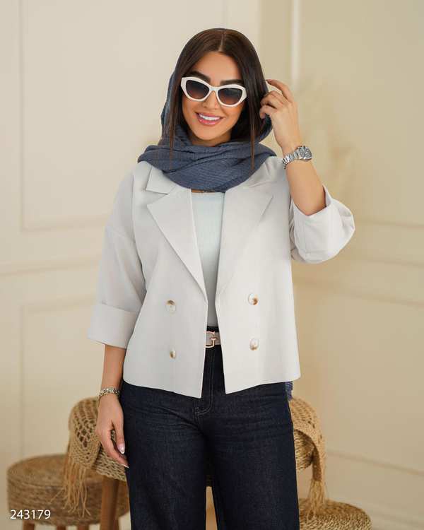 کت کراپ زنانه استخوانی مدل نور السانا Elsana کد 2431