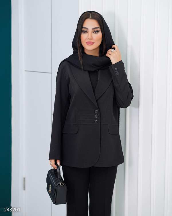 مانتو کتی زنانه مشکی مدل مایدا السانا Elsana کد 2432