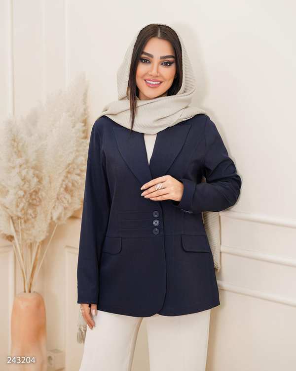 مانتو کتی زنانه سرمه ای مدل مایدا السانا Elsana کد 2432