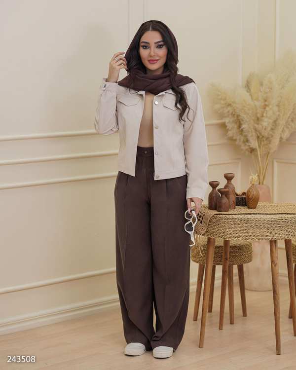 کت کراپ زنانه کرم مدل آدوین السانا Elsana کد 2435