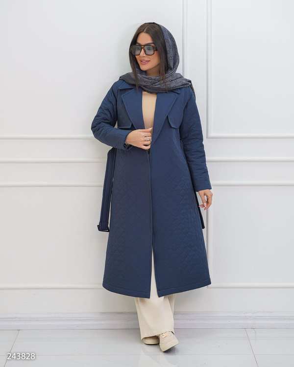 کاپشن زنانه سرمه ای تیره مدل ماهکان السانا Elsana کد 2438