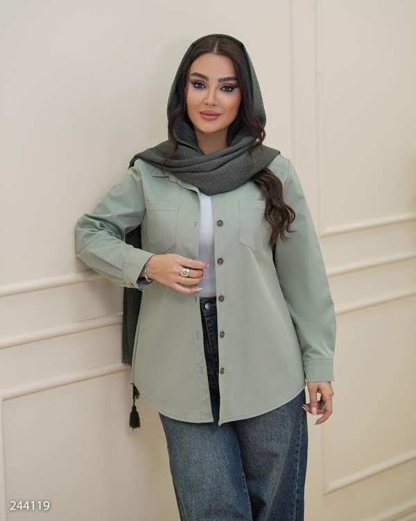 شومیز زنانه سبز سدری مدل نارینا السانا Elsana کد 2441