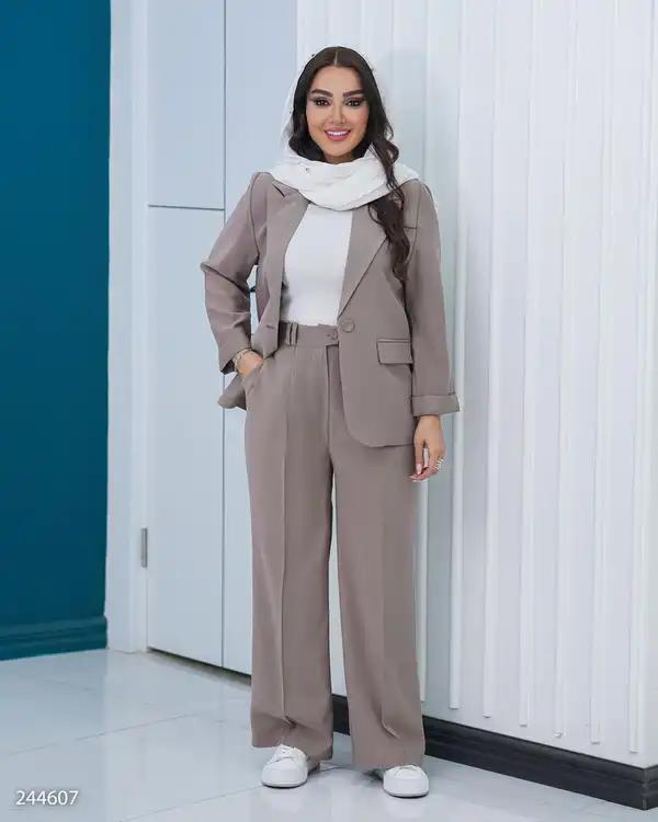 ست کت و شلوار زنانه شکلاتی مدل دریانا السانا Elsana کد 2446