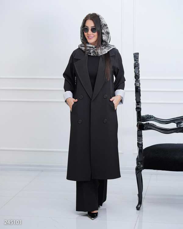 مانتو زنانه مشکی مدل سونیتا السانا Elsana کد 2451