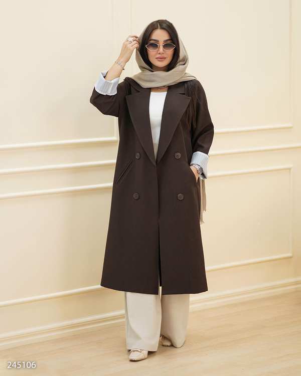 مانتو زنانه قهوه ای مدل سونیتا السانا Elsana کد 2451