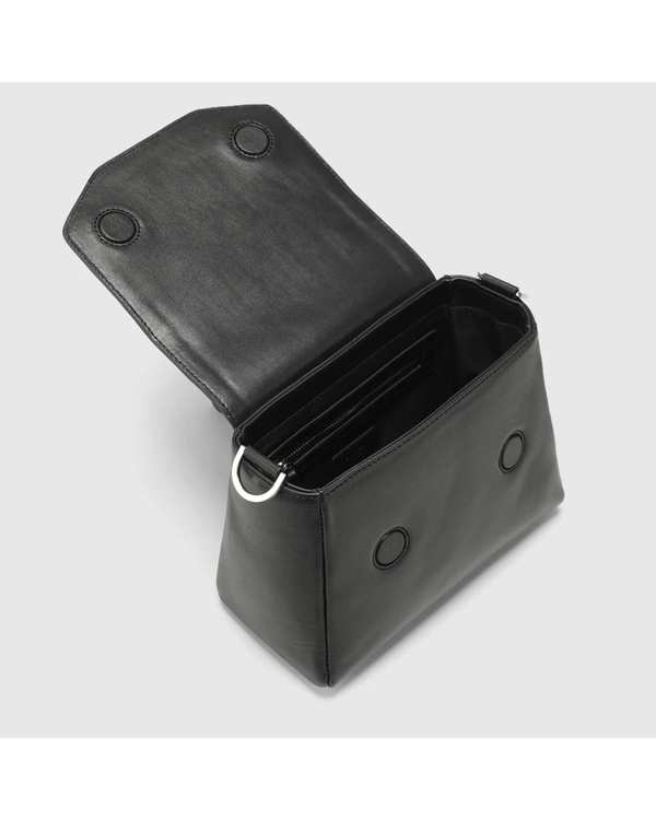 کیف دوشی چرم طبیعی زنانه ناپا مشکی اورز Orez مدل DEEPAکد SWB118 - تصویر 3