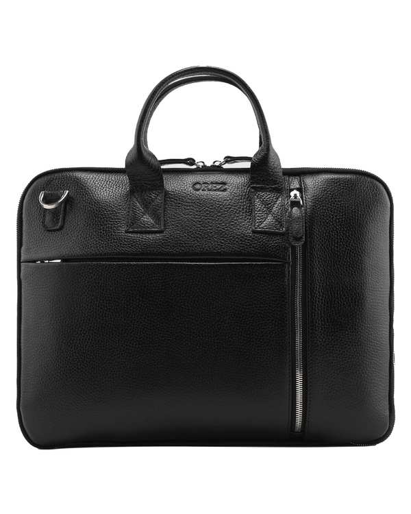 کیف اداری چرم طبیعی مردانه فلوتر مشکی اورز Orez مدل DOMINICکد BUB104