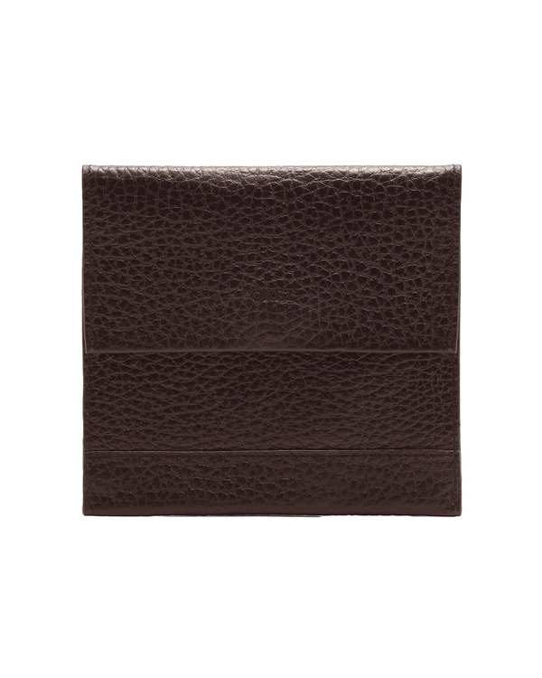 کیف گردنی چرم طبیعی فلوتر قهوهای تیره اورز Orez مدل MARKOکد LNB103