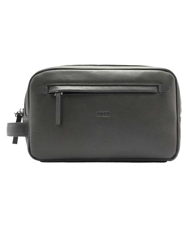 کیف دستی چرم طبیعی مردانه فلوتر طوسی اورز Orez مدل ROBBکد COM104