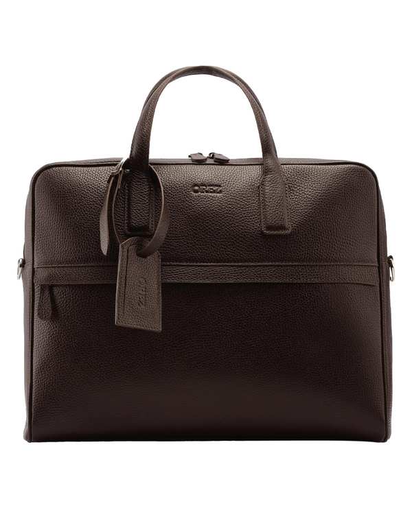 کیف اداری چرم طبیعی مردانه فلوتر قهوه ای اورز Orez مدل STOCKHOLMکد BMB128