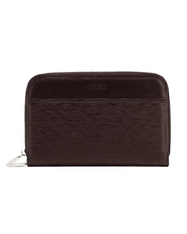 کیف دستی چرم طبیعی مشترک فیستا قهوه ای اورز Orez مدل PHILIPکد BDH111