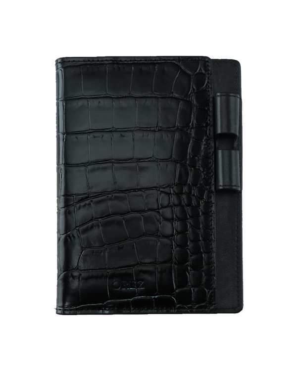 جلد دفتر چه چرم و دفترچه کوروکو مشکی اورز Orez مدل OREZ SIGNATURE NOTEBOOK FOLDERکد BDH103