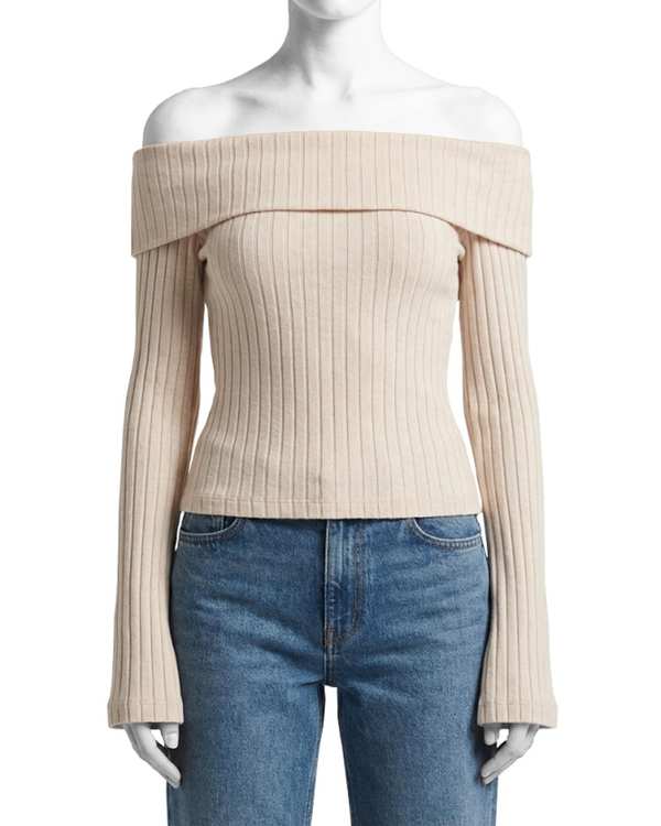 بلوز زنانه اف شولدر کرم سرژه Serge کد 243127