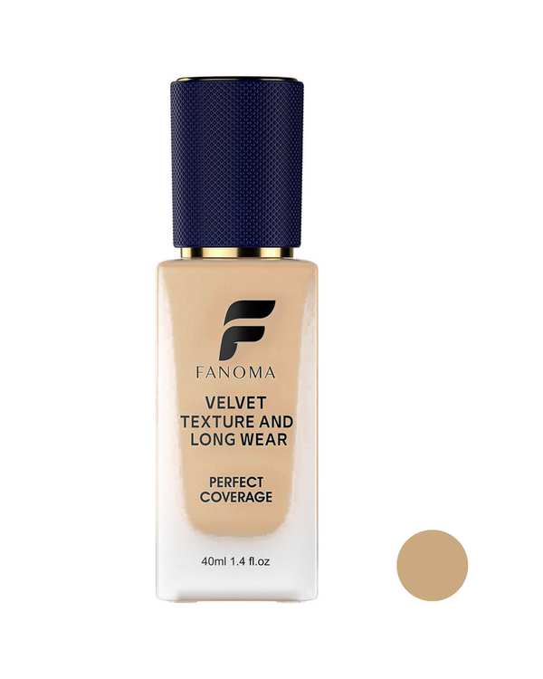 کرم پودر مات و مخملی دارای SPF15 فانوما Fanoma مدل Perfect Coverage مناسب برای انواع پوست شماره 01 حجم 40ml