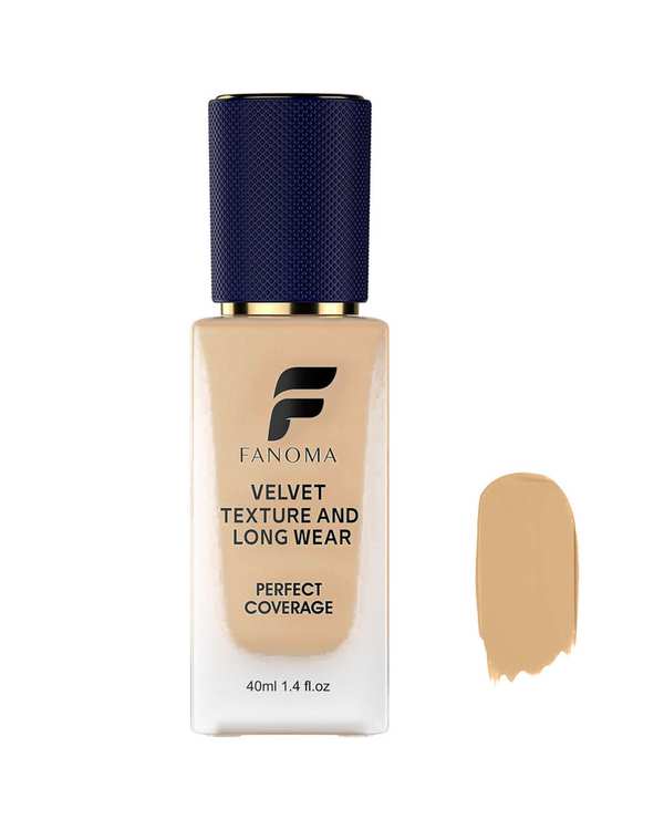کرم پودر مات و مخملی دارای SPF15 فانوما Fanoma مدل Perfect Coverage مناسب برای انواع پوست شماره 02 حجم 40ml