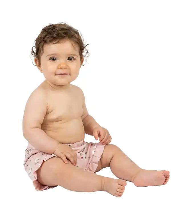 شلوارک نوزادی دخترانه صورتی آدمک Adamak مدل توت فرنگی کد 3929001