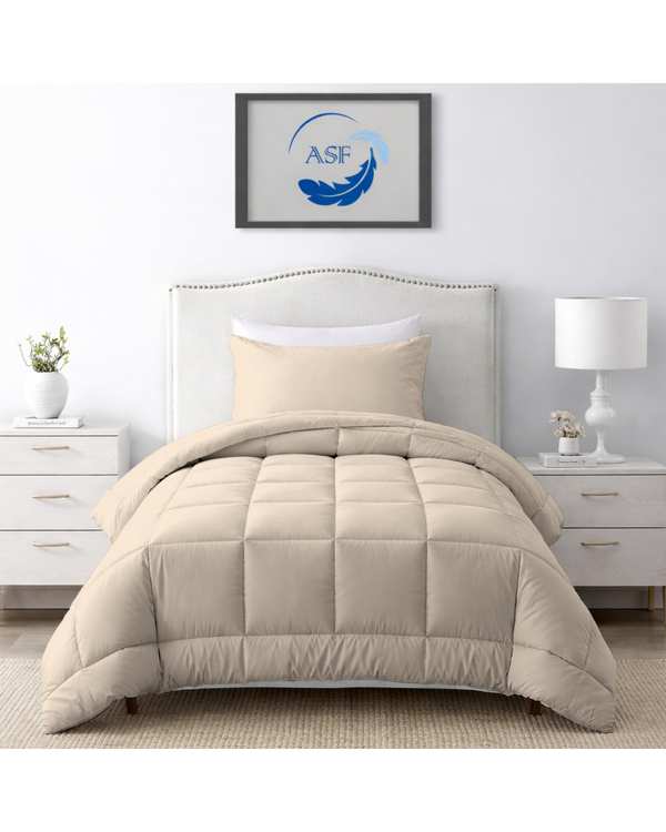 سرویس لحاف روتختی مینیمال تک نفره 6 تکه عرض 90 کرم ای اس اف ASF مدل BOX LINE