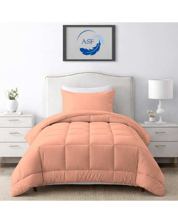 سرویس لحاف روتختی مینیمال تک نفره 6 تکه عرض 90 گلبهی ای اس اف ASF مدل BOX LINE