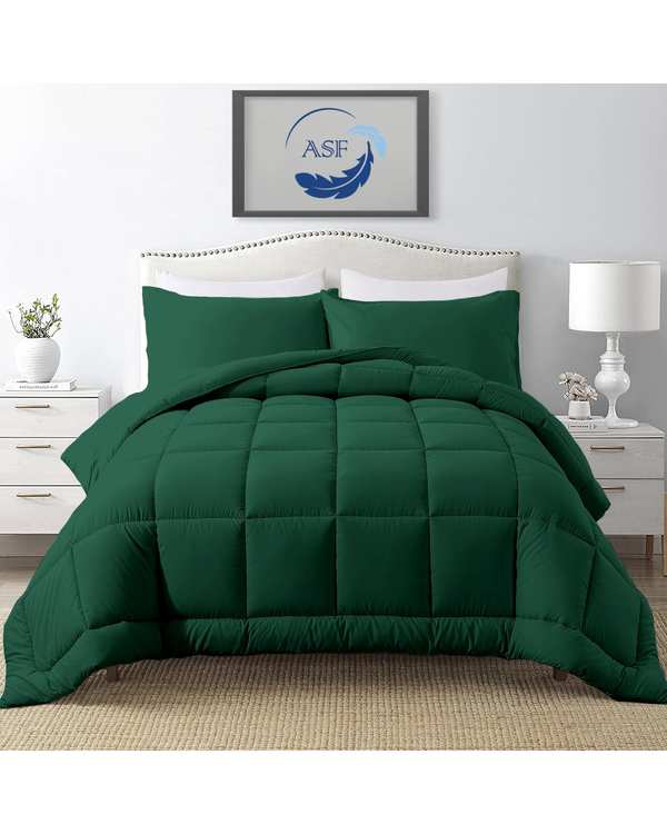 سرویس لحاف روتختی مینیمال دو نفره 8 تکه عرض 160 سبز ای اس اف ASF مدل BOX LINE