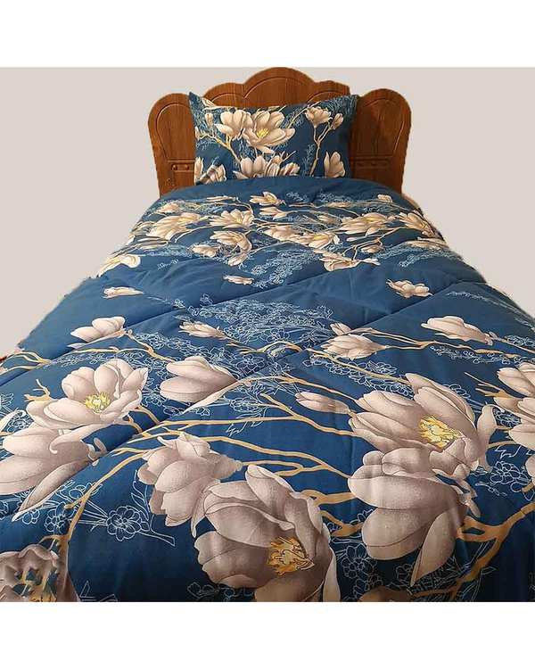 سرویس خواب یک نفره 3 تکه آبی مانیکا هوم Monica Home مدل باریوم پلاس