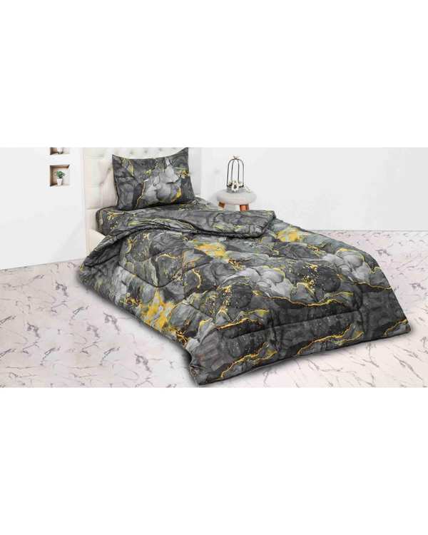 سرویس خواب یک نفره 3 تکه طوسی مانیکا هوم Monica Home مدل Parmin Plus