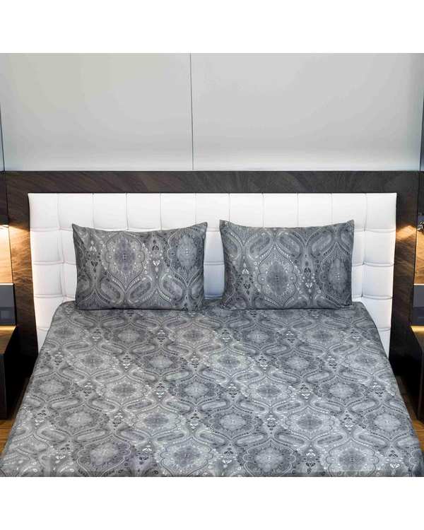 سرویس خواب دو نفره 3 تکه طوسی مانیکا هوم Monica Home مدل آسو پلاس