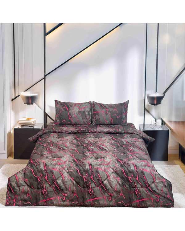 سرویس خواب یک نفره 3 تکه دودی مانیکا هوم Monica Home مدل ماربل سرخابی