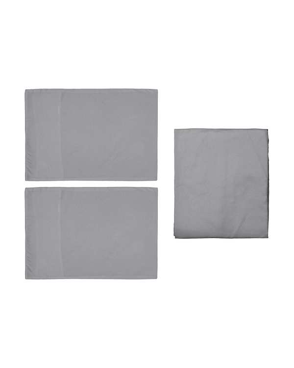 سرویس ملحفه دو نفره 3 تکه طوسی مانیکا هوم Monica Home میکروپلاس مدل SIMPLE