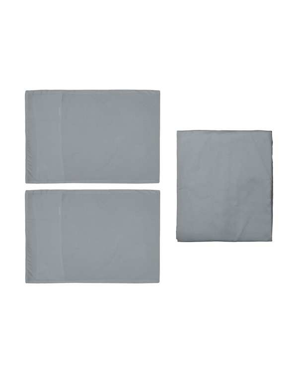 سرویس ملحفه دو نفره 3 تکه طوسی روشن مانیکا هوم Monica Home میکروپلاس مدل SIMPLE