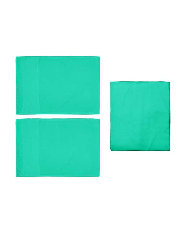 سرویس ملحفه دو نفره 3 تکه سبز پاستیلی مانیکا هوم Monica Home میکروپلاس مدل SIMPLE