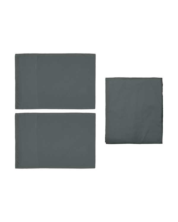 سرویس ملحفه دو نفره 3 تکه طوسی تیره مانیکا هوم Monica Home میکروپلاس مدل SIMPLE