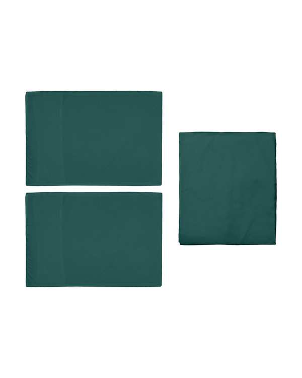 سرویس ملحفه دو نفره 3 تکه سبز مانیکا هوم Monica Home میکروپلاس مدل SIMPLE