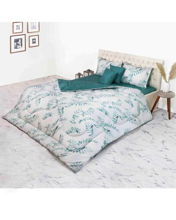 سرویس خواب یک نفره 4 تکه سبز آبی مانیکا هوم Monica Home مدل سوفی sofi