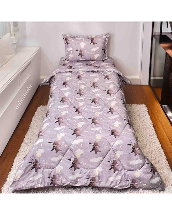 سرویس خواب یک نفره 4 تکه صورتی آبی مانیکا هوم Monica Home مدل ژیوا