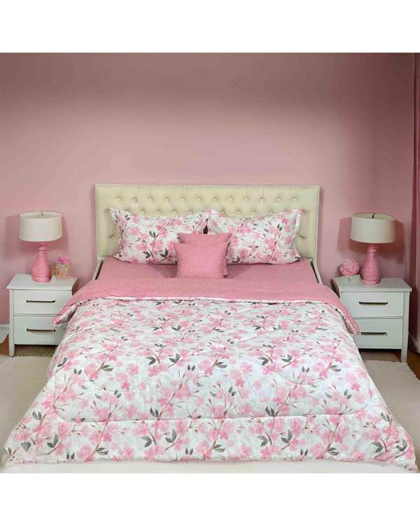 سرویس خواب یک نفره 4 تکه صورتی مانیکا هوم Monica Home مدل هلسا