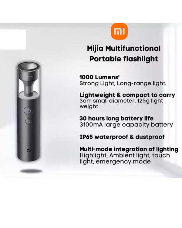 چراغ قوه قابل حمل چند منظوره میجیا شیائومی Xiaomi مدل mijia multifunctional portable flashlight - تصویر 6