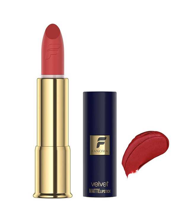 رژ لب جامد مات فانوما Fanoma مدل Velvet Matte رنگ قرمز شماره 18