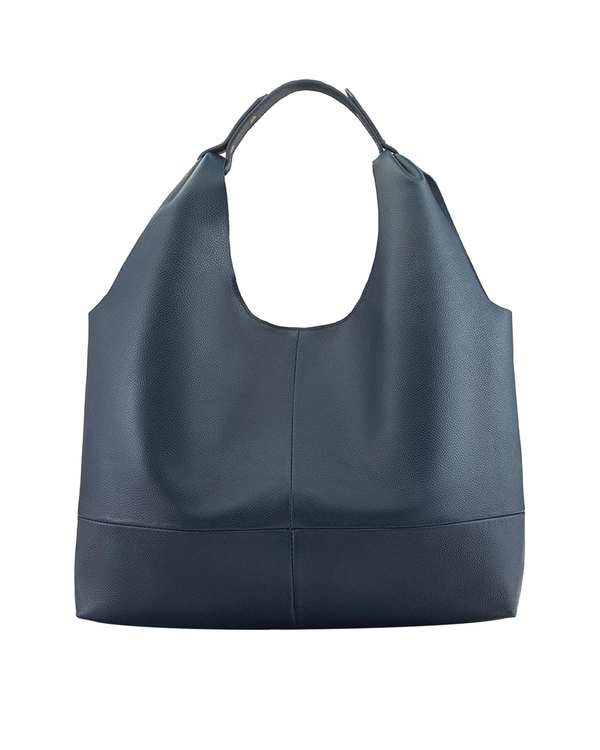 کیف چرم دوشی زنانه سرمه ای نوین چرم Novin Leather مدل ساحل LHB4369