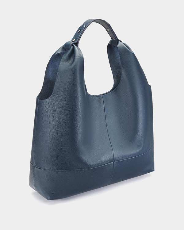 کیف چرم دوشی زنانه سرمه ای نوین چرم Novin Leather مدل ساحل LHB4369 - تصویر 3