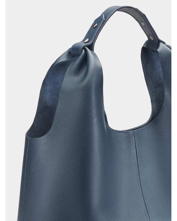 کیف چرم دوشی زنانه سرمه ای نوین چرم Novin Leather مدل ساحل LHB4369 - تصویر 5