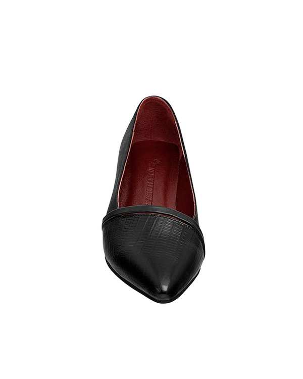 کفش چرم زنانه پاشنه بلند مشکی نوین چرم Novin Leather مدل 4444 Pl- WS3466 - تصویر 2