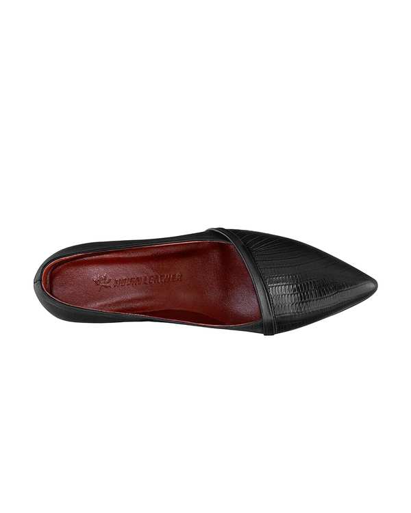 کفش چرم زنانه پاشنه بلند مشکی نوین چرم Novin Leather مدل 4444 Pl- WS3466 - تصویر 3