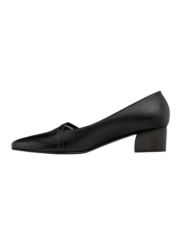 کفش چرم زنانه پاشنه بلند مشکی نوین چرم Novin Leather مدل 4444 Pl- WS3466 - تصویر 5
