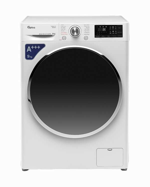 ماشین لباسشویی سفید جی پلاس Gplus مدل GWM-R909W.KT ظرفیت 9 کیلوگرم
