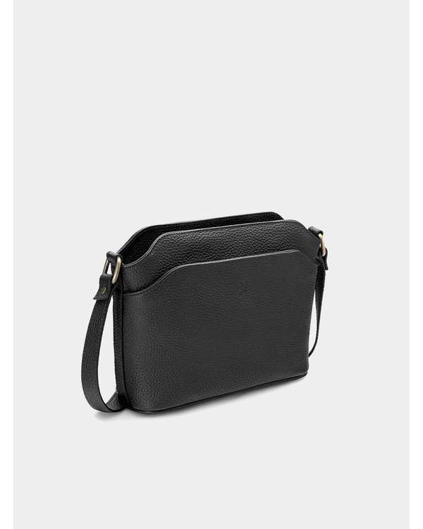 کیف دوشی چرم زنانه مشکی سیاه قلم نوین چرم Novin Leather مدل پرنیا LHB4324 - تصویر 3